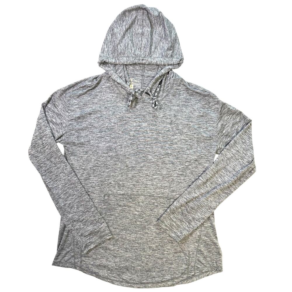 Blue Mountain Women's Gray Hooded Athletic Pull Over- Size Small
